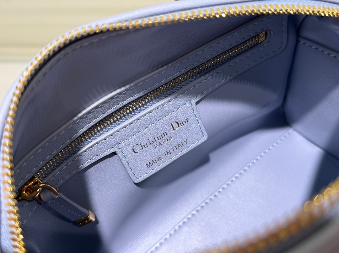 Dior Groove 20 Bag Pale Blue Macrocannage Calfskin